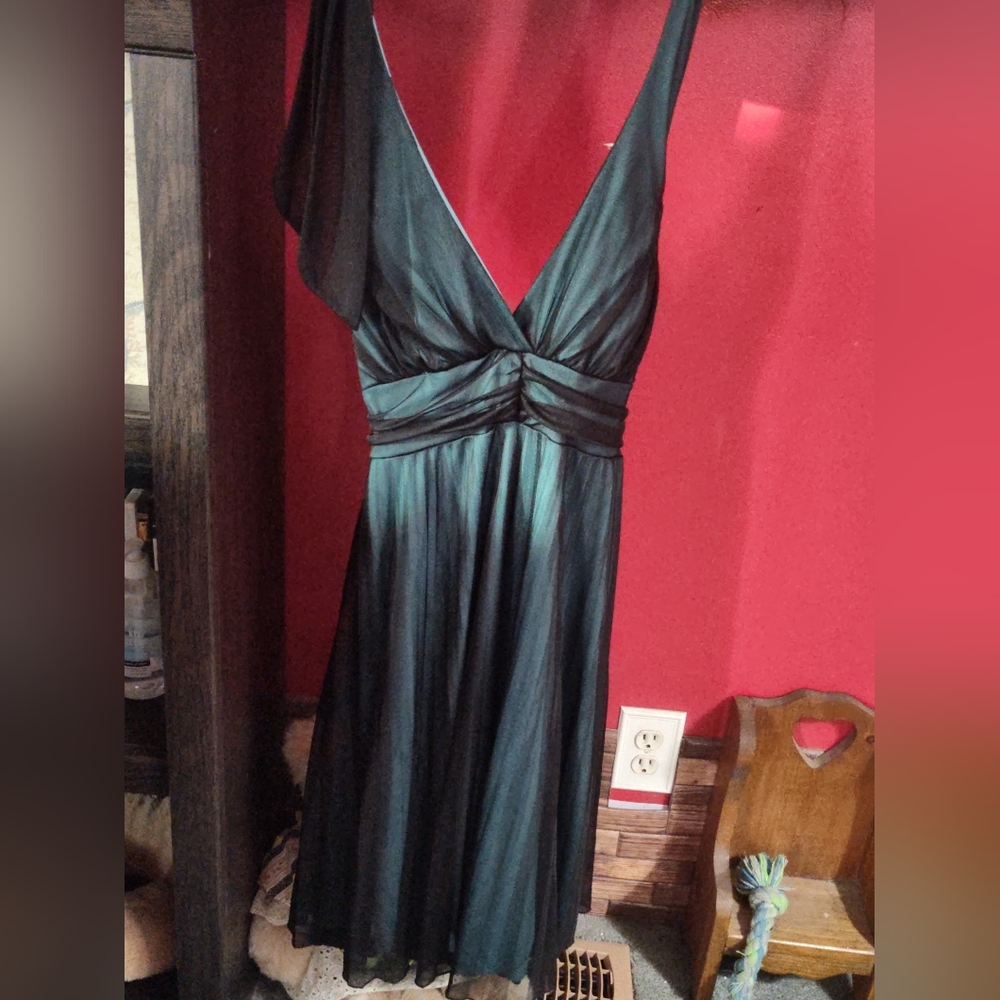 Women's formal teal maxi dress